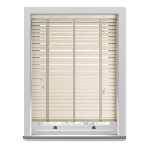 Cheapest Cream Buttercream Woodgrain Real Wood Texture Venetian Blind with Tapes