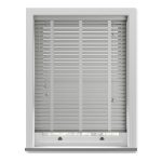 Cheapest Dove Grey Real Wood Texture Venetian Blind with Tapes