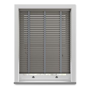 Cheapest Grey 50mm Wood Venetian Blind with Tapes