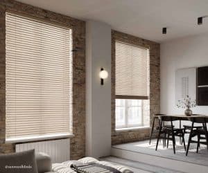 Bargain Scandi Light Oak Woodgrain Real Wood Texture Venetian Blind