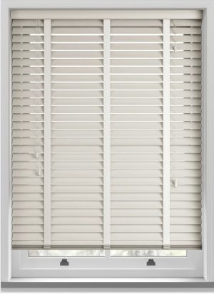 Cheap Cream 50mm Wood Venetian Blind with Tapes