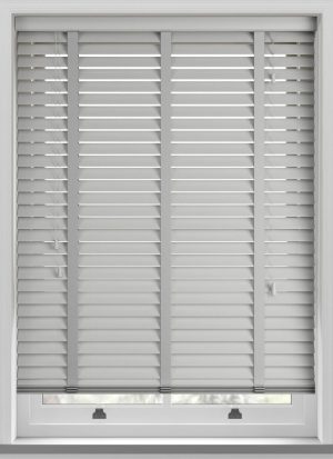 Cheap Dove Grey 50mm Wood Venetian Blind with Tapes