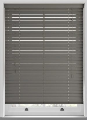 Cheap Grey 50mm Wood Venetian Blind