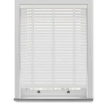 Off White Woodgrain Faux Wood Venetian Blinds With Tapes