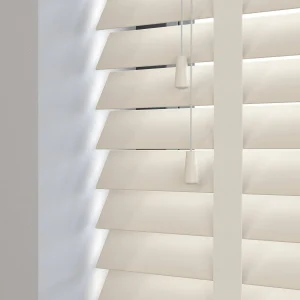 Premium Ivory Real Wooden Venetian Blinds With Tapes