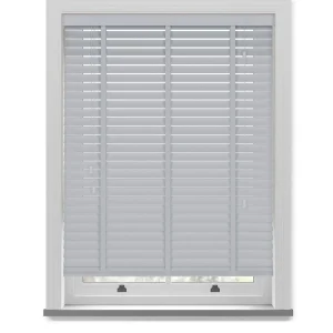 Realm Grey Faux Wood Venetian Blinds With Tapes