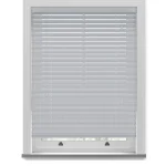 Realm Grey Woodgrain Faux Wood Venetian Blinds With Tapes