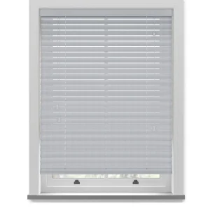 Realm Grey Woodgrain Faux Wood Venetian Blinds With Tapes