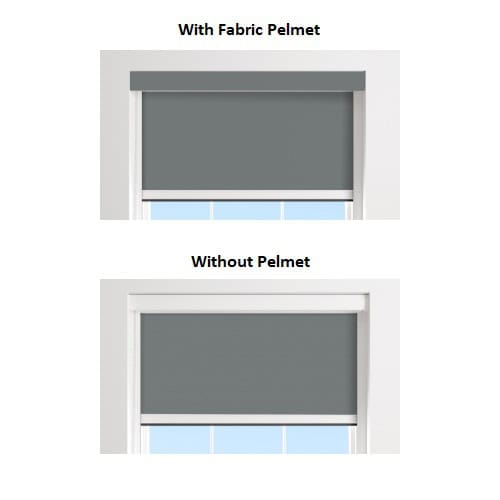 with or without fabric pelmet