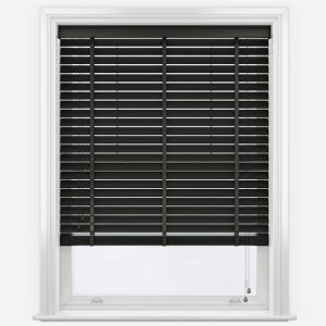 Cheap Dark Grey Wood Venetian Blinds, Ready Made