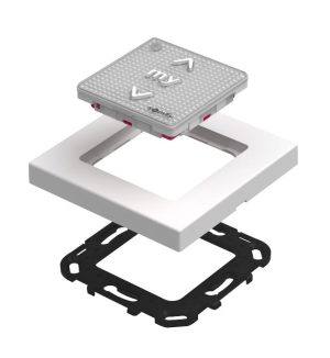 Somfy Smoove 1 Channel RTS II Wall Switch & Frame Components