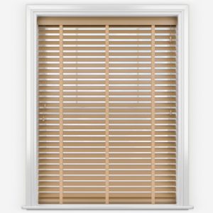 Light Oak Faux Wood Venetian Blind with Tapes