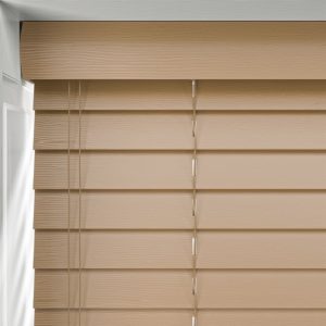 Designer Light Oak Faux Wood Venetian Blind