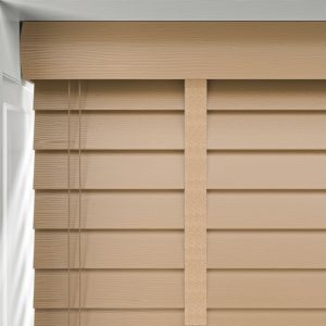 Designer Light Oak Faux Wood Venetian Blind with Tapes