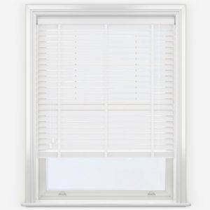 Trendy White Woodgrain Venetian Blind with Tapes