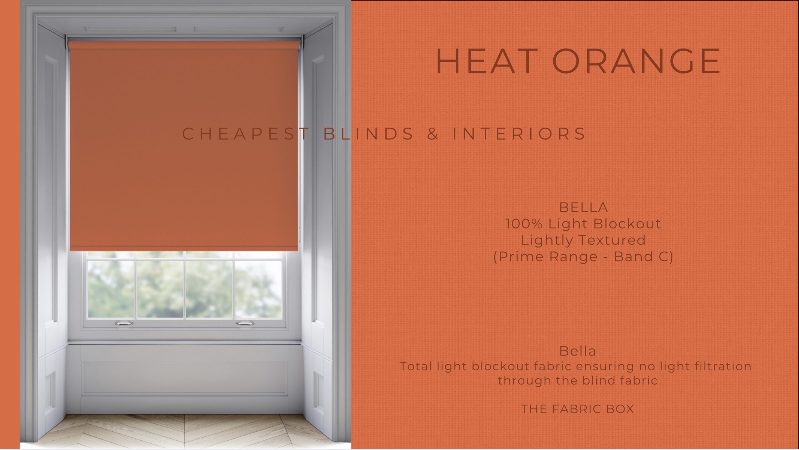 Orange Blackout Roller Blind